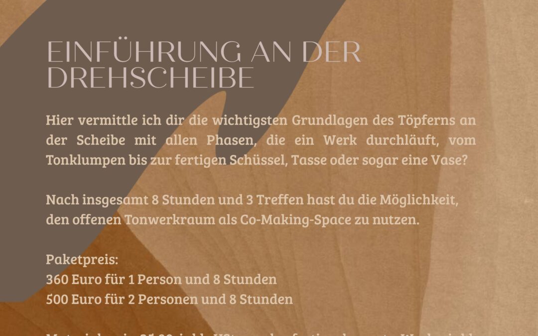 Einführung an der Töpferscheibe | 8 Stunden