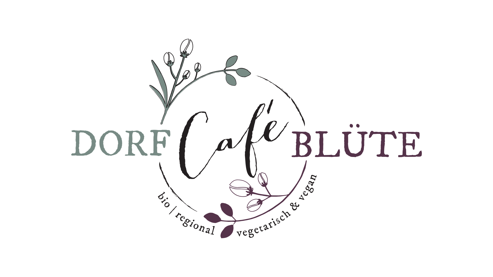 dorf cafe bluete weißer Hintergrund